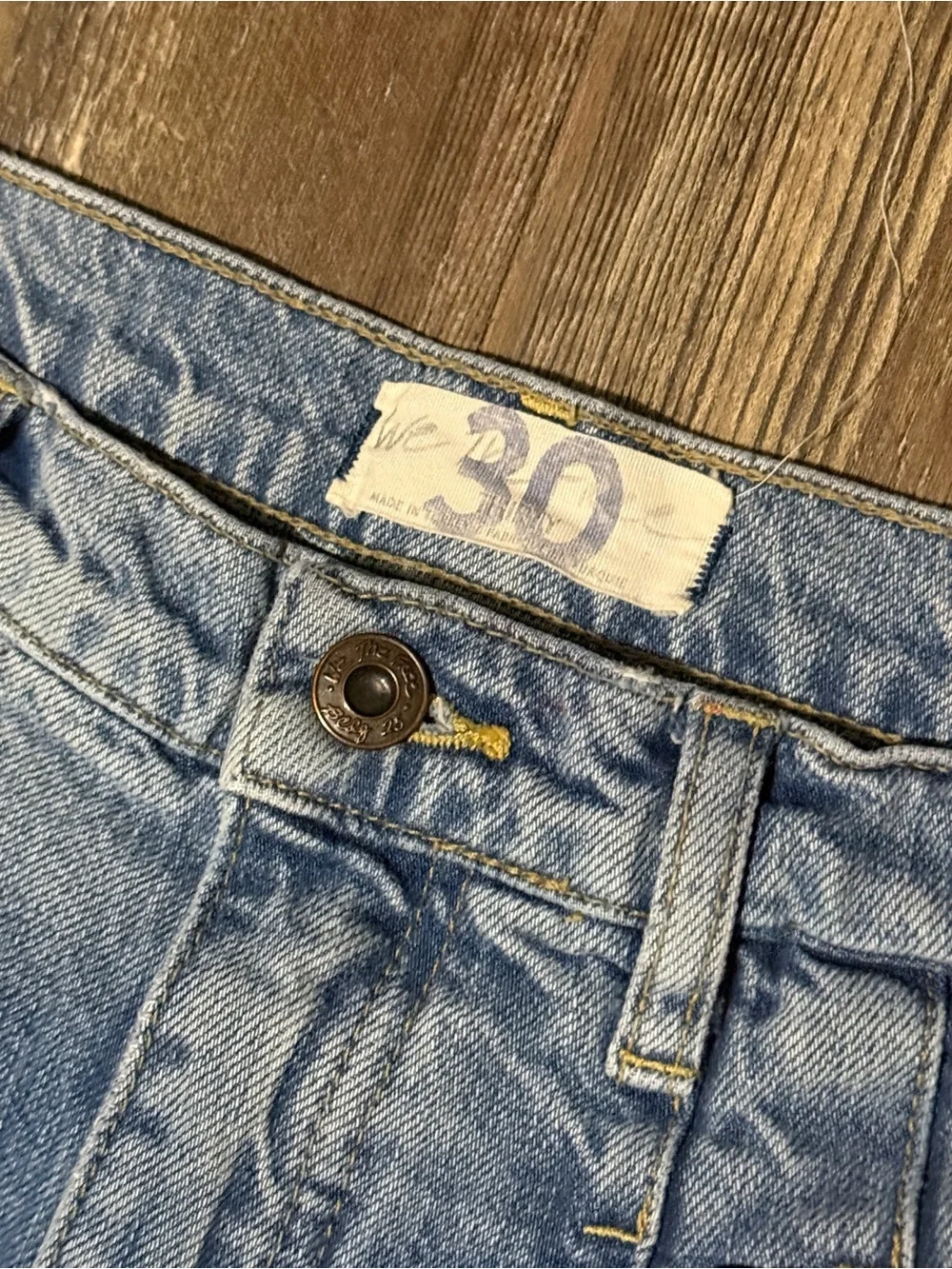 We The Free Cropped Barrel Leg Jeans Women's 30 High Rise Baggy Fit Light Wash
